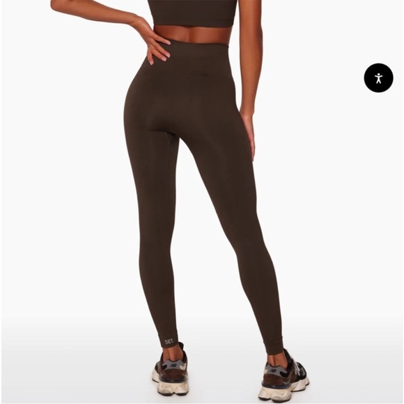 Set Active sculpt flex dark brown espresso leggings size large - Picture 2 of 13